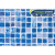 Пленка ПВХ 1,65х10,00м "Haogenplast", Snapir NG Blue / Snapir NG Ocean, синяя мозаика, ребристая