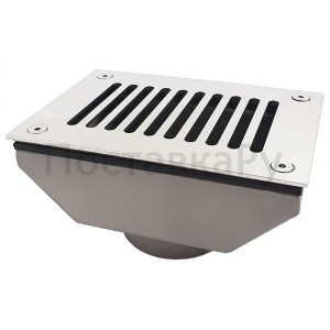 Форсунка переливного желоба (лотка)  (плитка) G2" (внутр.) нерж. ст. AISI-304/ВЗП.150.1