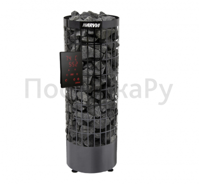 HARVIA Электрическая печь Cilindro PC70XE, черная (с выносным пультом в комплекте), артикул HPC7004MXE