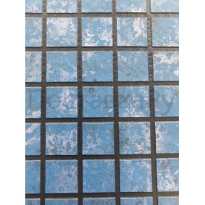 Пленка ПВХ 1,65х25,00м "Haogenplast Matrix",  Blue Black Strips-3D, мозаика голубая с черной затирко