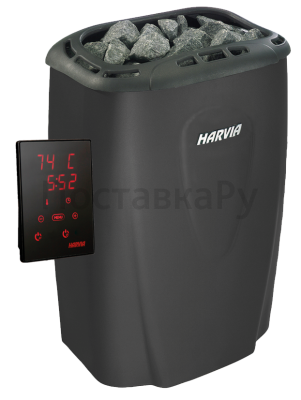HARVIA Электрическая печь Moderna V45XE Black с выносным пультом в комплекте, артикул HVE454XEM