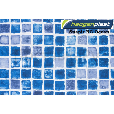 Пленка ПВХ 1,65х25,00м "Haogenplast", Snapir NG Blue / Snapir NG Ocean, синяя мозаика /